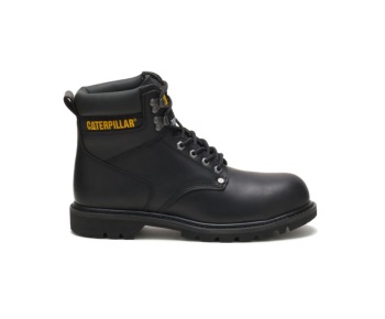 Caterpillar Work Boots South Africa Second Shift Steel Toe Black - Cat Boots For Men - SB4768291
